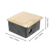 thumbnail image 2 of WRITWAA Floor Outlet Cover Set with Smooth for Network Cable Management and, 2 of 8