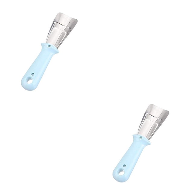 Raspador de hielo Billuyoard para refrigerador descongelador de cocina de acero inoxidable azul 2Conjunto