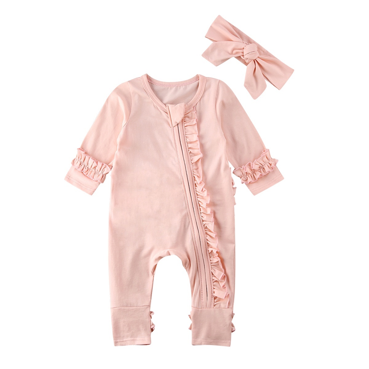 baby girl ruffle pajamas