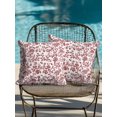 thumbnail image 4 of Waterproof Outdoor Throw Pillows with Inserts 16"x16" Set of 2, Red Boho Flower Soft Decorative Pillowcases for Couch Bedroom, Vintage Paisley Farmhouse Pattern Pillow Covers for Sofa Living Room, 4 of 8