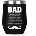 thumbnail image 1 of Dad Gifts Fathers Day 12oz Wine Tumbler with Lid Gift from Daughter Son Kids Birthday Gifts for Dad Father Daddy Gift Ideas for Father''s Day Birthday Christmas Valentines Insulated Tumbler Black, 1 of 6
