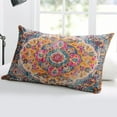 thumbnail image 5 of Bohemian Tribal Throw Pillow Cover,Ethnic Floral Vintage Geometric Multi Rectangle Decorative Pillow Case Protector Soft Cushion Cover Lumbar Pillowcase for Couch Sofa Bedroom Car Decor 20x30 Inch, 5 of 8