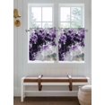 thumbnail image 2 of Purple Black Geometric 2 Panel Kitchen Curtains for Small Windows, Modern Abstract Crystals Artwork Bathroom Tier Curtain, Short Window Treatment for Bedroom/Living Room 55"x36", 2 of 6