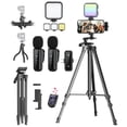 thumbnail image 1 of Kit de vlogging Yeaki con micrófono inalámbrico, trípode y luz RGB, 1 of 7