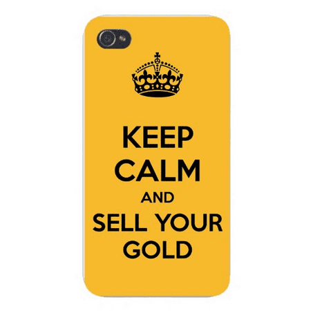 Apple Iphone Custom Case 4 4s White Plastic Snap on - Keep Calm and Sell Your