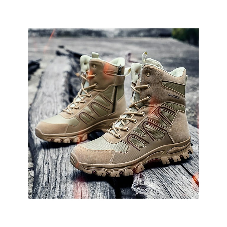 Woobling Men's Tactical Boots Combat Boots Military Work Boots Hiking  Desert Boots Size 7-13 