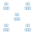 thumbnail image 1 of bedienty 5pcs Multi -function Wardrobe Space -saving Hanger Hook Coat Hook Plastic Closet Stack Hanger Rack Storage Wardrobe Organizer Blue 5Set, 1 of 6