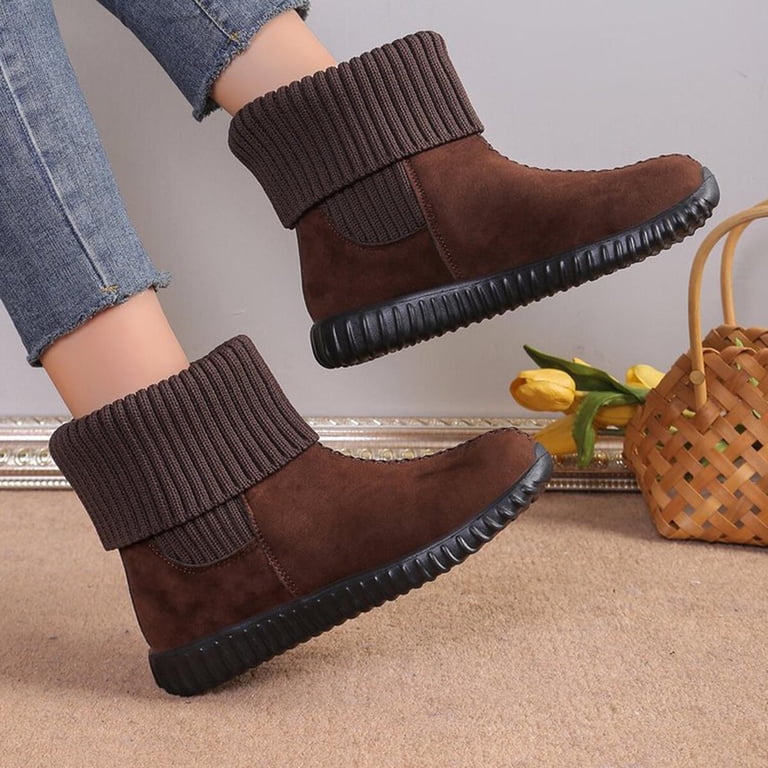 XUNKUSGA Ankle Boots for Women Stylish Durable Sole Womens  display picture 3