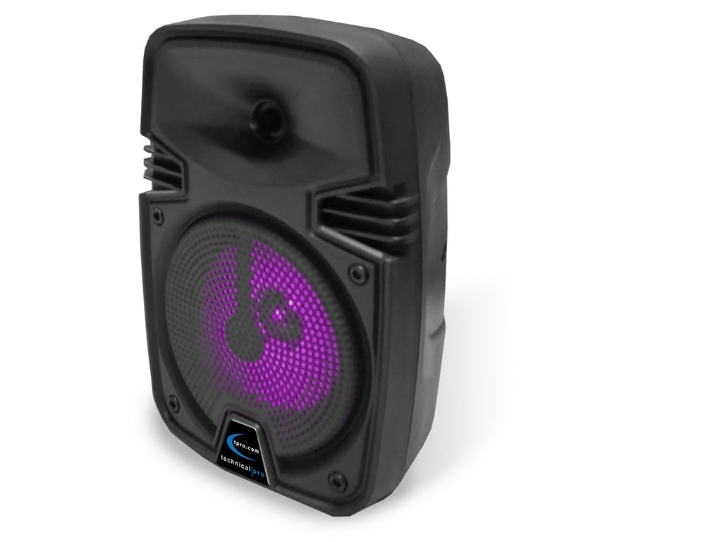 Rechargeable Bluetooth Speaker with LED Lights, True Wireless Stereo, Portable Wireless Speaker, Black