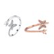 thumbnail image 3 of Sonducket Anillo abierto ajustable de amplia aplicación con anillos de mariposa para mujer, anillo de dedo anular ajustable Ropa, zapatos y accesorios Miscelánea Plata, 3 of 6