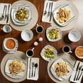thumbnail image 5 of Tabletops Gallery 16 Piece Justin Square White Porcelain Dinnerware Set, Service for 4, 5 of 9