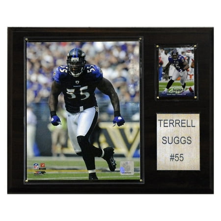 Baltimore Ravens Gift - C&I Collectables NFL 12x15 Terrell Suggs Baltimore Ravens Player Plaque