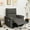 Dark Gray + Snowflake Velvet Fabric + Foam, variant on Wall Hugger Recliner,Zero Wall Power Recliner Chair,Electric Recliner for Living Room,Fabric Reclining Armchair for small space,Reclining Sofa for Bedroom/Apartment/RV,USB Port(Type-C) (Dark Gray)