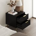 thumbnail image 3 of Aykah Cameo Nightstand with Drawers, Bedside Table with 2 Drawers, Golden Colour Metal Legs, Multi-Purpose End Table, Side Table Living Room, 3 of 6