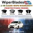 thumbnail image 2 of 2014 Toyota Yaris Beam Wiper Blades Wipers w/2yr Warranty (Set of 2) (WiperBladesUSA), 2 of 5