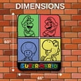 thumbnail image 3 of Franco Collectibles Super Mario Bedding Super Soft Micro Raschel Throw Blanket, 46 in x 60 in, 3 of 5