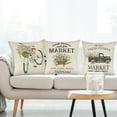 thumbnail image 2 of Bfogop Spring Outdoor Throw Pillow Covers 18x18 Set of 3 Garden Flowers Farmhouse Patio Decorative Cushion Covers Home Decor Couch for Sofa Bedroom Livingroom, 2 of 9