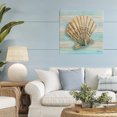 thumbnail image 2 of Stupell Industries Coastal Teak Clam Shell Canvas Wall Art design by Paul Brent, 24 x 24, 2 of 7