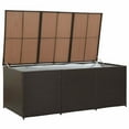 thumbnail image 5 of Canddidliike Outdoor Wicker Deck Box, Rattan Style Garden Storage Bin - 70.8"x35.4"x29.5", Brown, 5 of 8