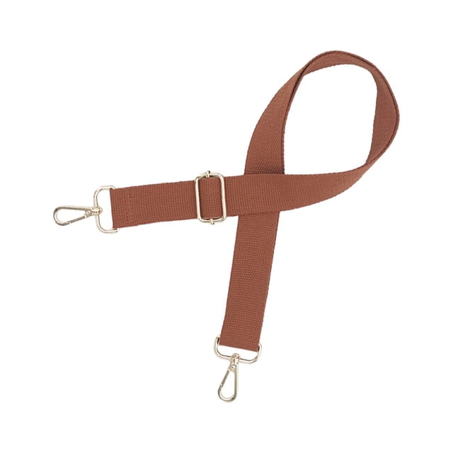 Sonducket Bolso de hombro de algodón con correa para niñas, bolso informal de diseño Simple, banda ajustable con hebillas, reparación de Viajes, Equipaje y Accesorios Varios Marrón