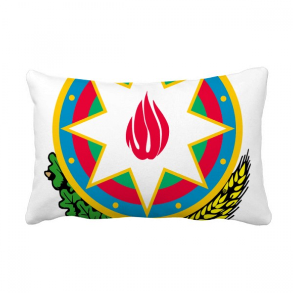 Baku Azerbaijan National Emblem Throw Pillow Lumbar Insert Cushion Cover Home Decoration