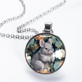 thumbnail image 2 of Tmall Glass Design Circle Pendant Necklace - Stylish Jewelry for Women, 2 of 5