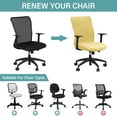 thumbnail image 6 of Velvet Office Chair Cover, Universal Computer Office Chair Covers Stretch Desk Chair Covers Removable Washable Rotating Chair Slipcovers for Rotating Chair-Light Blue-Medium, 6 of 8