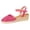 Hot Pink, variant on Espadrilles Wedge Sandals for Women Platform Closed Toe Slip on Shoes Ankle Strap Buckle Lace Casual Summer Wedge Heels Orange Size 7