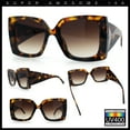 thumbnail image 2 of Womens Bold Thick Plastic Butterfly Squared Rectangle Oversize Diva Sunglasses Tortoise - Brown, 2 of 8
