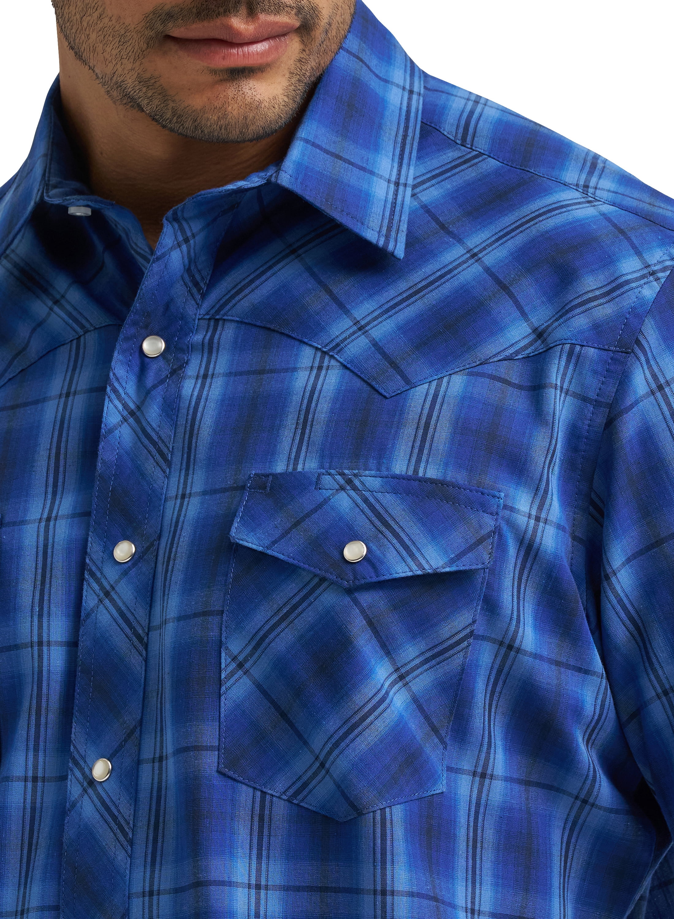 Wrangler® Men's and Big Men's Regular Fit Short Sleeve Western Shirt, Sizes S-5XL