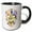 Black/White, variant on 3drose, Colorful Skull Head Adorned with White Background Modern Creative, 11oz Two-tone Yellow Mug
