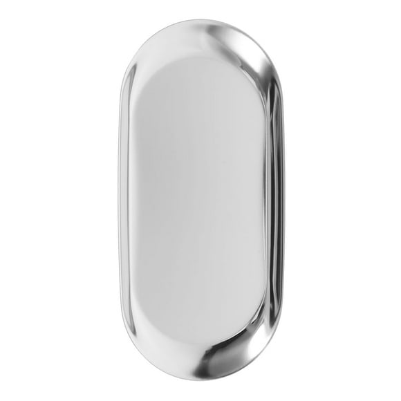 unbranded Vanity Tray Bathroom Serving Platter Stainless Steel Jewelry Tray Tip Tray Silver 23.00X9.40X1.00CM