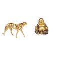 thumbnail image 1 of Escultura De Buda De Guepardo Dorado, Animal Decorativo, Centro De Mesa, Adorno Feng Shui Para Oficina, Hogar, Decoración De Aniversario Y Fiesta., 1 of 8