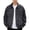 Black, variant on Men's Vintage Washed Textured Lapel Collar Jacket Loose Snap Zip Pocket Elastic Cuff Fall Winter Outer Coat Black M