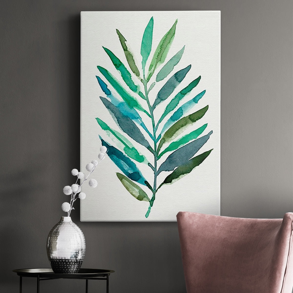 Palm Frond Flow IV Premium Gallery Wrapped Canvas - Ready to Hang