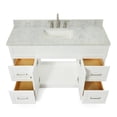 thumbnail image 6 of Ariel Hamlet 55 In. Rectangle Sink Vanity With Carrara White Countertop In White, 6 of 10