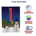 thumbnail image 5 of America Forever Winter Snowman Monogram Letter I House Flag 28 x 40 inch Double Sided, Christmas Snowman Flag, Xmas Tree Winter Holiday Farmhouse Yard Seasonal Xmas Outdoor DÃ©cor, 5 of 5