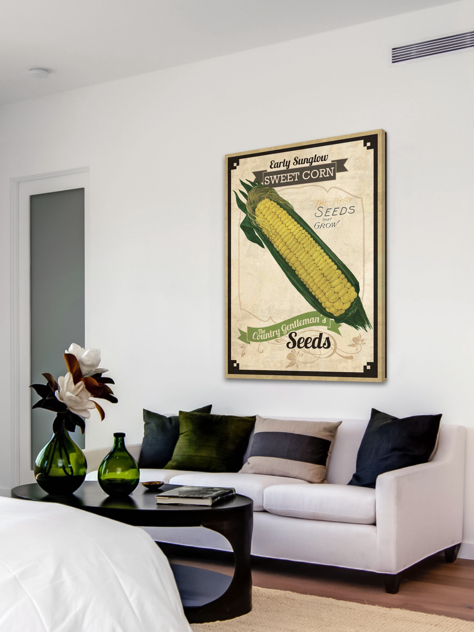 "Seed Packet Corn" Painting Print on Wrapped Canvas