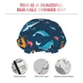 thumbnail image 3 of KLL Ocean Floor Animals Pattern Shower Cap & Bath Cap for Women,Reversible Oversized Waterproof Shower Caps for all Hair Lengths,Elastic Reusable Bathing Hair Cap, 3 of 6