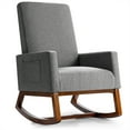 thumbnail image 7 of Topbuy Upholstered Armchair Rocking Chair High Back for Living Room Gray, 7 of 7