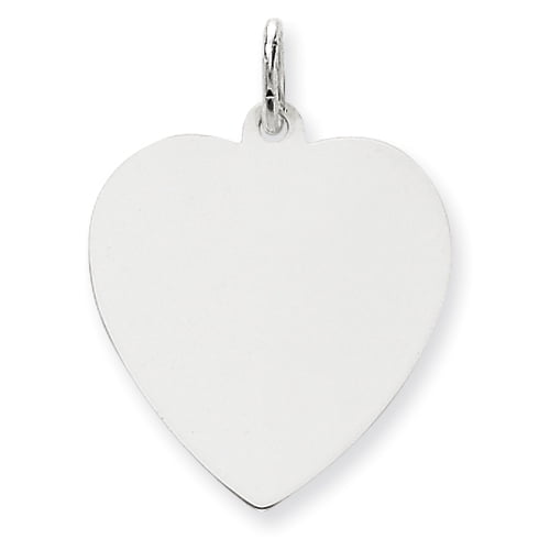 14k Plain .013 Gauge Engravable Heart Disc Charm