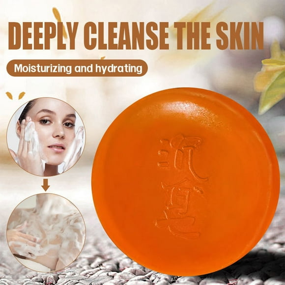 Facial Cleanser - Natural Agarwood Oil Soap Gentle Exfoliating Moisturizing and Refreshing for Men and Women Sandalwood Scented Cool and Comfortable for and Body, Facial Cleanser, Easter