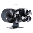 thumbnail image 2 of Ventilador de estufa de 8 paletas para quemador de leña de troncos Energía de calor Operación silenciosa Mini accesorios de chimenea Eigraketly HA000365-00, 2 of 6