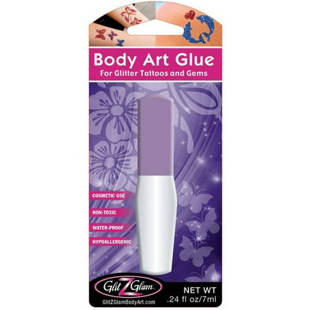 Body Adhesive for Temporary Tattoos and Gems