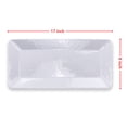 thumbnail image 4 of Yalin Rectangle Large Serving Platter, 17 Inch Melamine Serving Tray, Great for Restaurant, Steak, Salad and Everyday, Set of 2 White Dinner Plates, 4 of 6