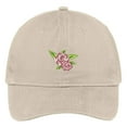 thumbnail image 1 of Trendy Apparel Shop Rose Accent Embroidered Low Profile Cotton Cap Dad Hat, 1 of 2