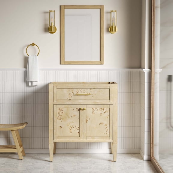 Modway Elysian 30" Bathroom Vanity Cabinet (Sink Basin Not Included) in Burgundy