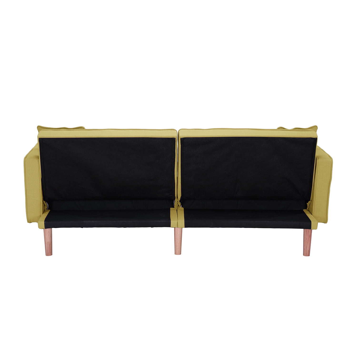 Lowestbest Modern Reclining Futon Sofa Bed, Convertible Sofa for Living Room Leisure, Yellow Lowestbest Modern Reclining Futon Sofa Bed, Convertible Sofa for Living Room Leisure, Yellow
