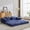 Dark Blue, variant on Compression Sofa Bed, Convertible Floor Sofa with Fixed-Shape Frame, Modular Sectional Loveseat, No Assembly Required, Chenille Fabric for Living Room, Bedroom, Apartment, Black