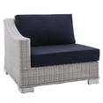 thumbnail image 6 of Modway Conway Sunbrella® Outdoor Patio Wicker Rattan 7-Piece Sectional Sofa Set in Light Gray Navy, 6 of 11